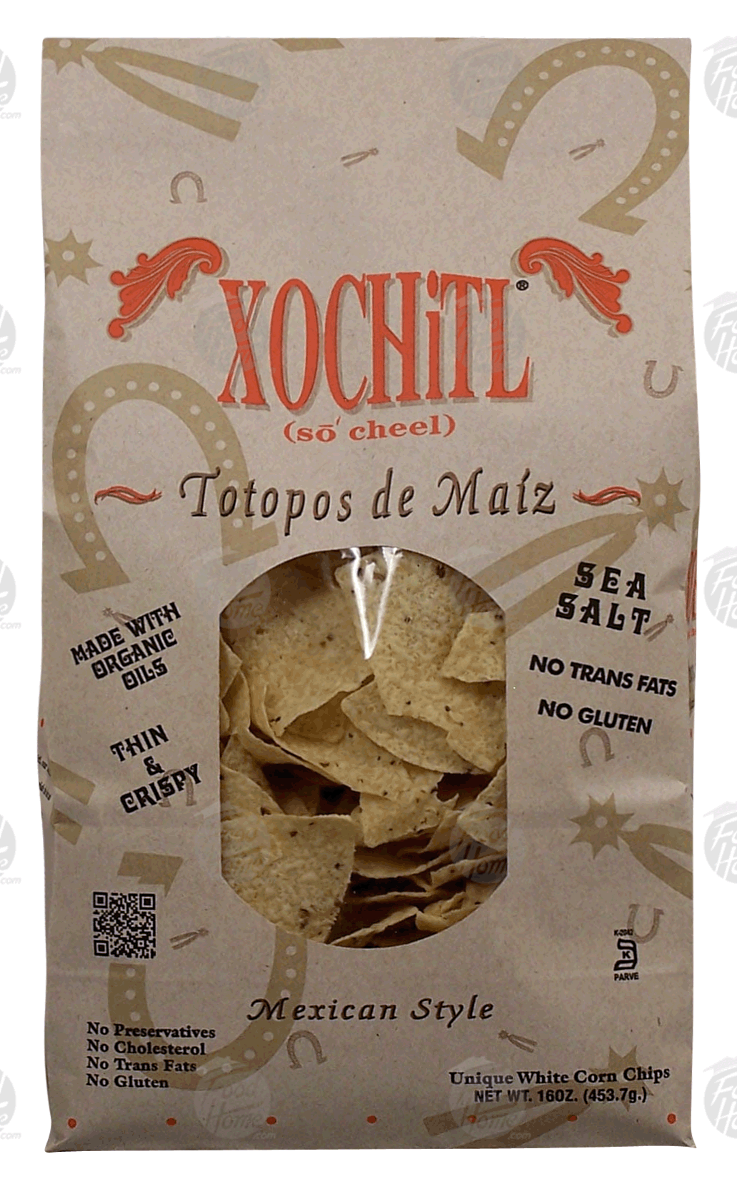 Xochitl  unique white corn chips, thin & crispy, sea salt, no gluten, made with organic oils Full-Size Picture